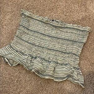 American Eagle peplum tube top